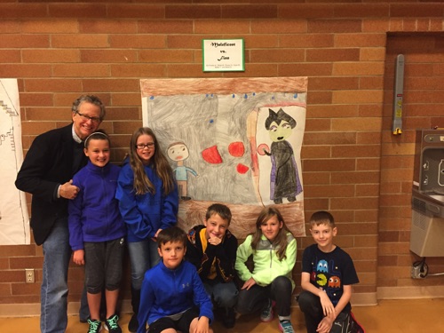 Author Ridley Pearson visits JME!!  Finn vs Maleficent by Green Group